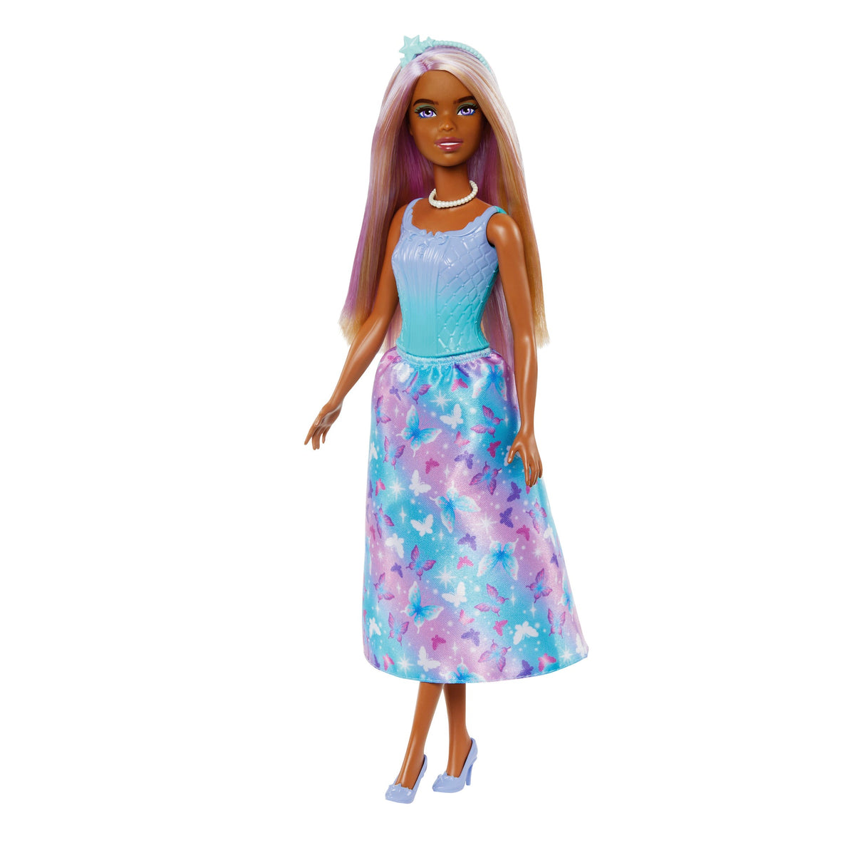 Barbie Royal Doll with Purple-Highlighted Hair & Accessories – HRR10