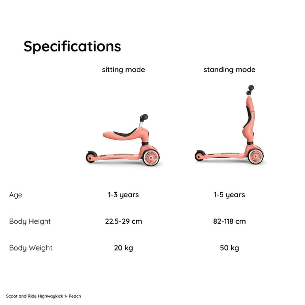 Scoot and Ride Highwaykick 1 - Peach
