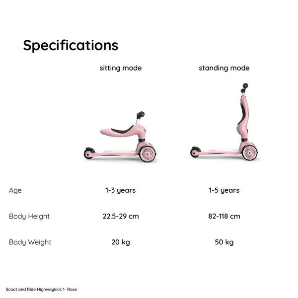 Scoot and Ride Highwaykick 1 - Rose