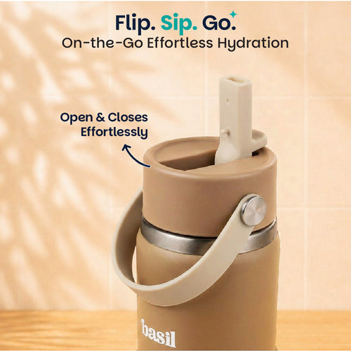 Basil HydraFizz Insulated Sipper Bottle 800ml 12Y+ – Classic Dune