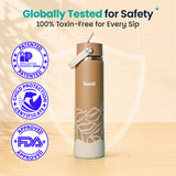 Basil HydraFizz Insulated Sipper Bottle 800ml 12Y+ – Classic Dune