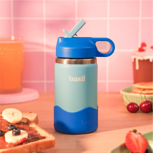Basil HydraPop Insulated Sipper Bottle 380ml 4–7Y – Glacier