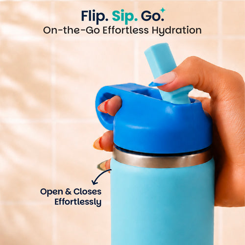 Basil HydraPop Insulated Sipper Bottle 380ml 4–7Y – Glacier