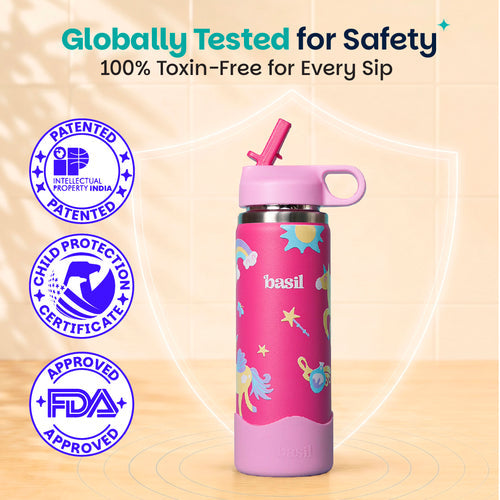 Basil HydraPop Insulated Sipper Bottle 600ml 7–12Y – Pixie Dash