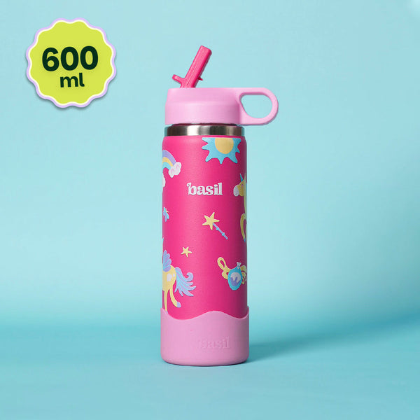Basil HydraPop Insulated Sipper Bottle 600ml 7–12Y – Pixie Dash