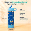 Basil HydraPop Insulated Sipper Bottle 600ml 7–12Y – Super Swoosh