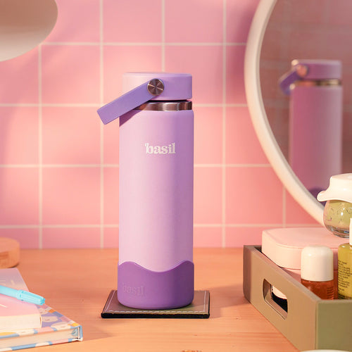 Basil HydraRush Insulated Water Bottle 600ml 7–12Y – Classic Lilac