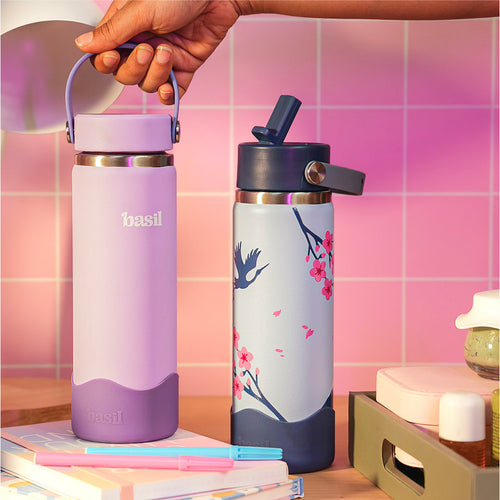 Basil HydraRush Insulated Water Bottle 600ml 7–12Y – Classic Lilac