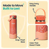 Basil HydraRush Insulated Water Bottle 600ml 7–12Y – Coral Swirl