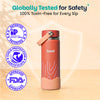 Basil HydraRush Insulated Water Bottle 600ml 7–12Y – Coral Swirl