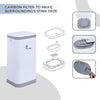 R For Rabbit Hygo Bin Portable Diaper Bin One Size Grey White