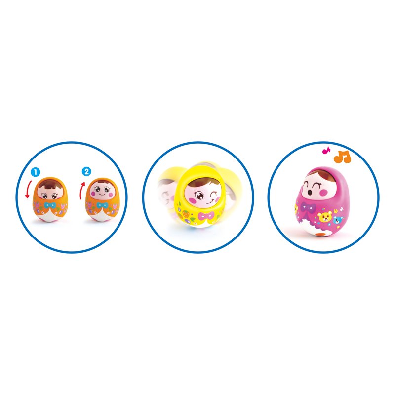 Hola Roly Poly Tumbler Doll 9 x 9 x 11 cm Assorted Colors
