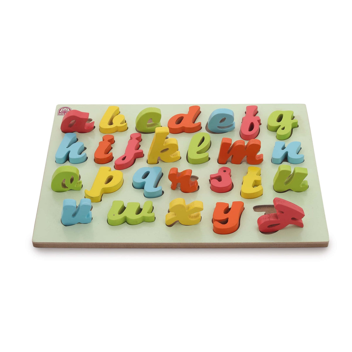 Hilife English Alphabet Raised Wooden Puzzle Cursive 3Y+ Multicolour