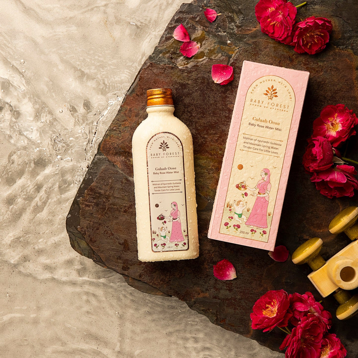Baby Forest Gulaab Oose Baby Rose Water Mist with Vitamin E – 200 ml