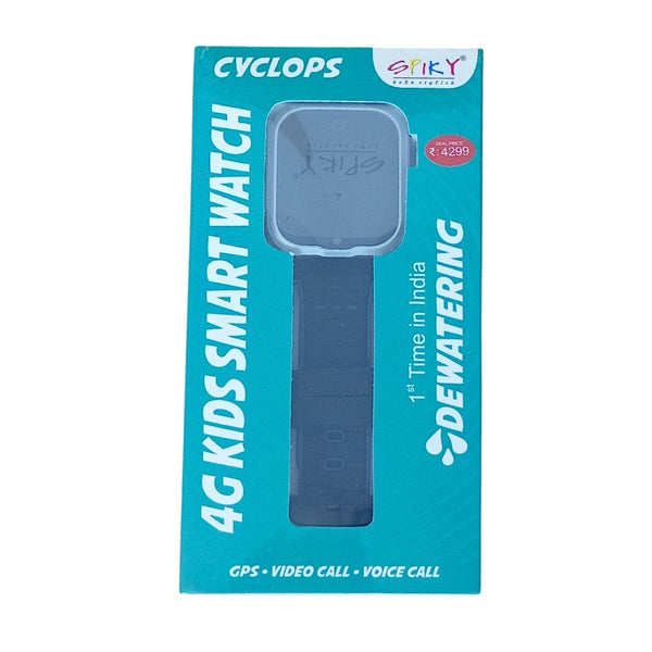 Spiky Born Stylish 4G Smart Watch Cyclops Printed Belt 10+ Years Black