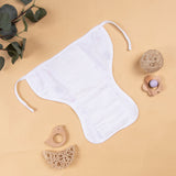 White Printed Reusable Baby Nappy (Pack of 5) - MEDIUM SIZE