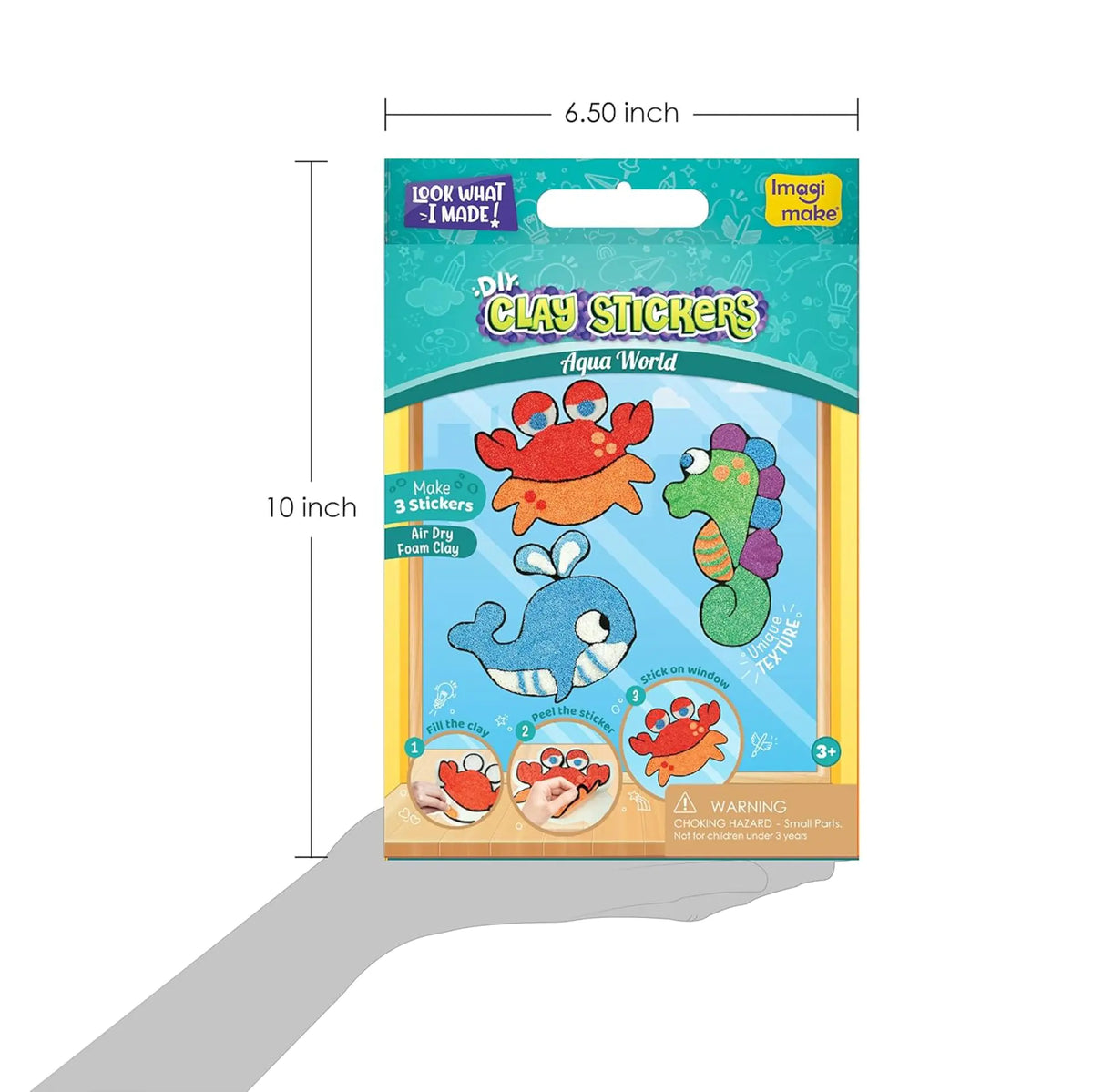 ImagiMake Clay Stickers Aqua World