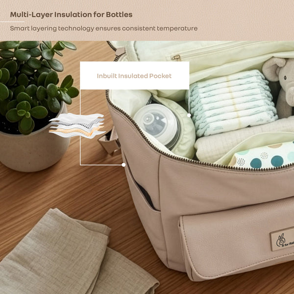 R For Rabbit Caramello Bold Ivy Diaper Bag for Moms, Dual Carry Sling