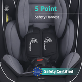 R For Rabbit Car Seat Jack N Jill Grand Isofix Black Grey
