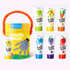Jar Melo Washable Finger Paint Colors Set 6 Colors 2Y+