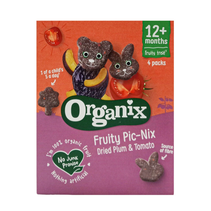 Organix Organic Fruity Pic-Nix Dried Plum & Tomato Toddler Snack – 12+ Months