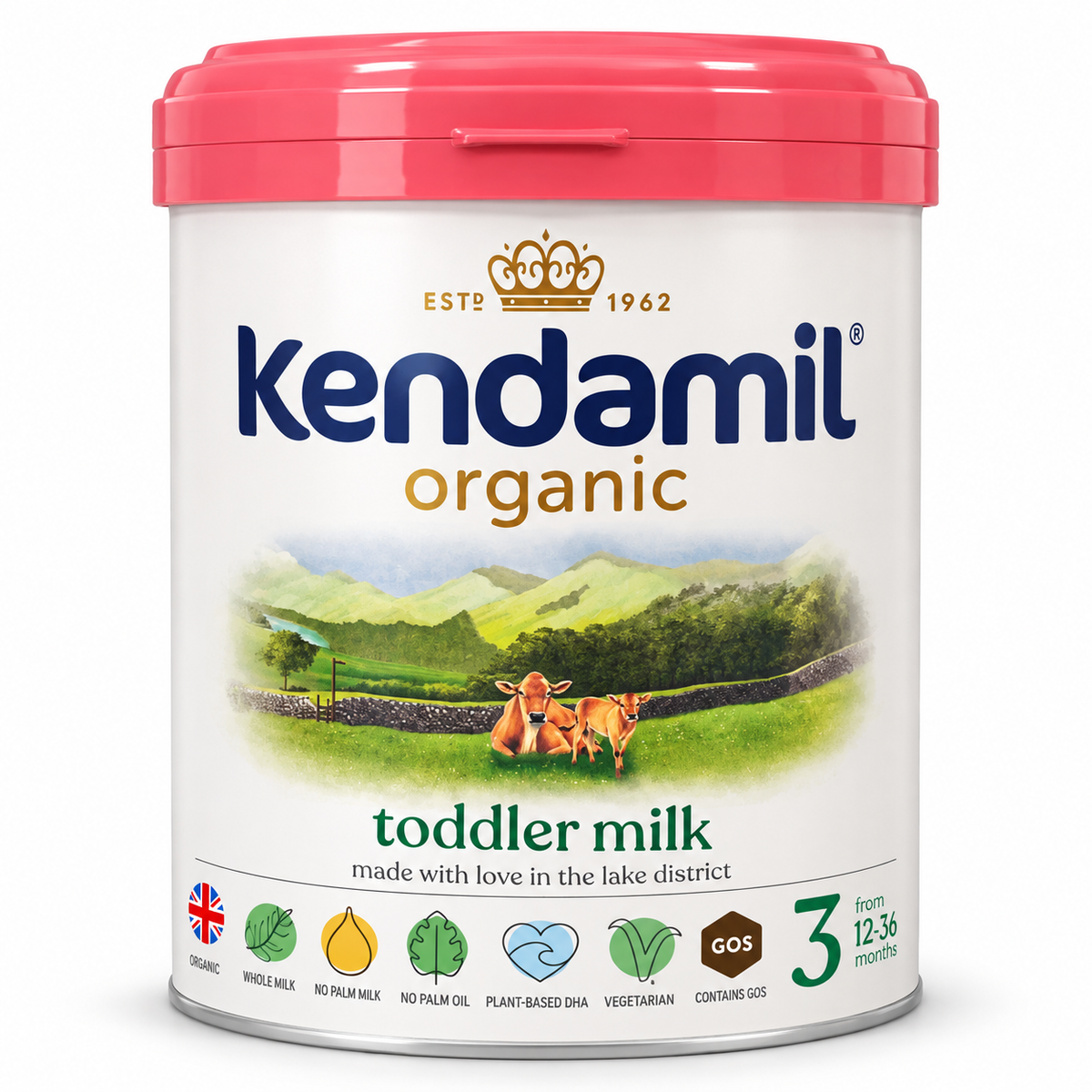Kendamil Organic Stage 3 Toddler Milk – 1–3 Years, 800g (UK FLAG)