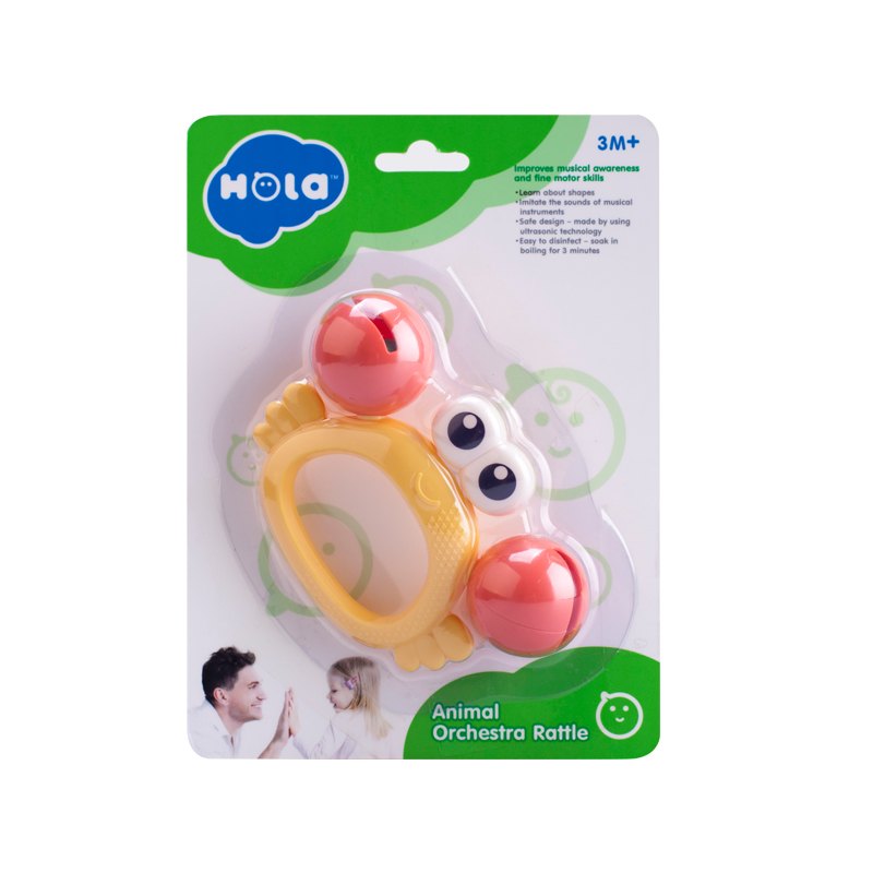 HOLA Crab Rattle E318B-3 Baby Sensory Toy