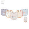 Duck Duck Goose Cvc Interlock Baby Bib, Pack Of 5, Dino Baby