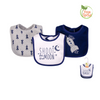 Yoga Sprout Baby Cotton Bibs, Pack Of 3 - Moon