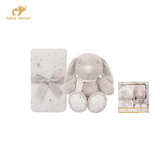Bebe Favour Royal Rabbit Cozy Cuddly Teddy Blanket - Fawn