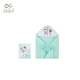 Ok Baby Hooded Towel (Woven Terry) - Sea Green
