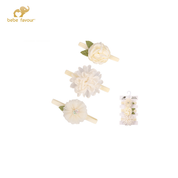 Baby Favour Floral Fancy Wide Headband (Pack Of 3) - Mix