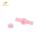 Baby Favour Floral Fancy Wide Headband - Peach
