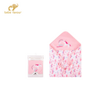 Bebe Favour Baby Hooded Receiving Blanket 75 × 75 cm – Pink