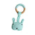 Little Rawr - Wood Plush Rattle Teether Toy Blue Bear