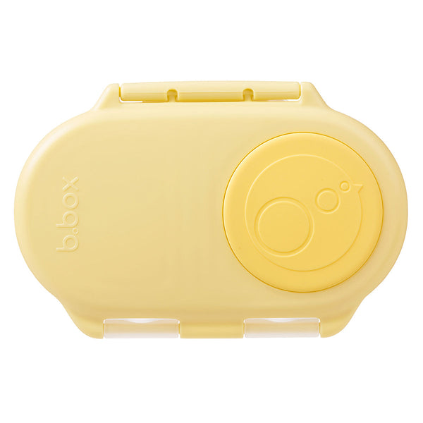 b.box Snack Box with Flexi Fruit Holder – Lemon Sherbet Yellow Grey