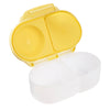 b.box Snack Box with Flexi Fruit Holder – Lemon Sherbet Yellow Grey