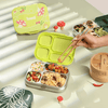Basil Bento Quad 4-Compartment Stainless Steel Lunchbox 800 ml Mushroom Trail