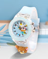 Spiky 3D Monkey Cartoon Analog Light Watch 2–12Y – Blue