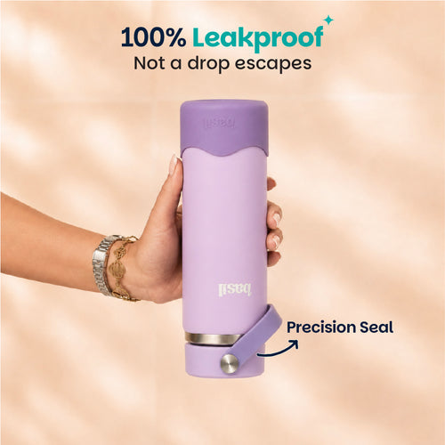 Basil HydraRush Insulated Water Bottle 600ml 7–12Y – Classic Lilac