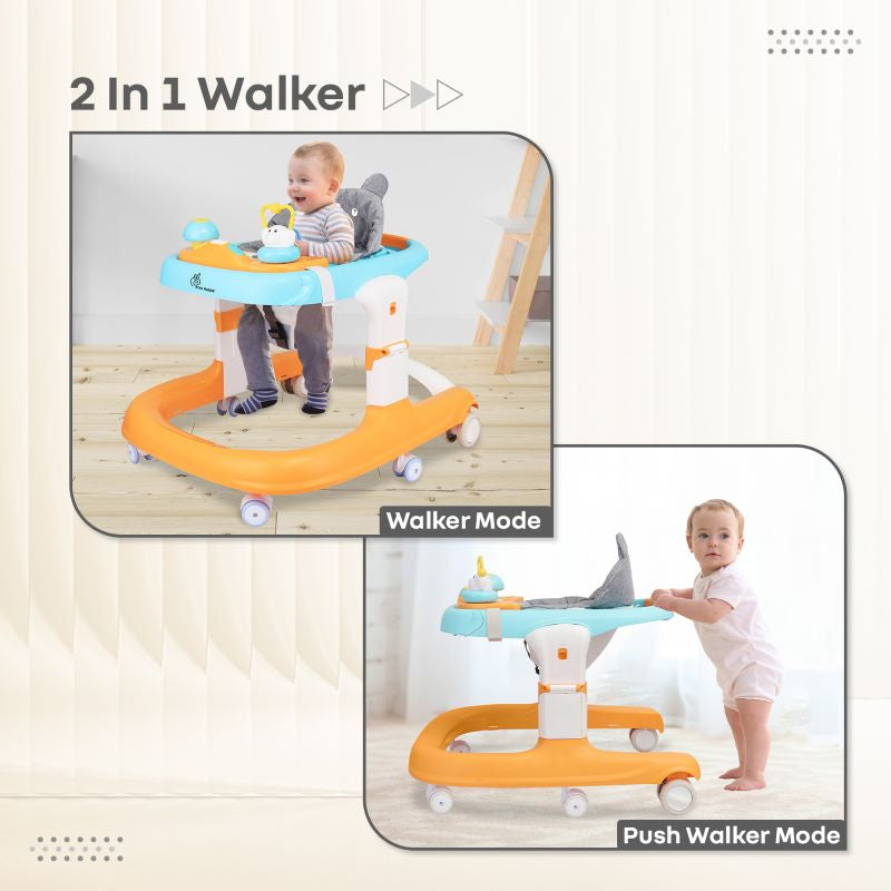 R For Rabbit Baby Walker Little Feet Sportz Orange Blue