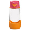 B Box Tritan Sport Spout Drink Bottle 450Ml - Strawberry Shake Pink Orange