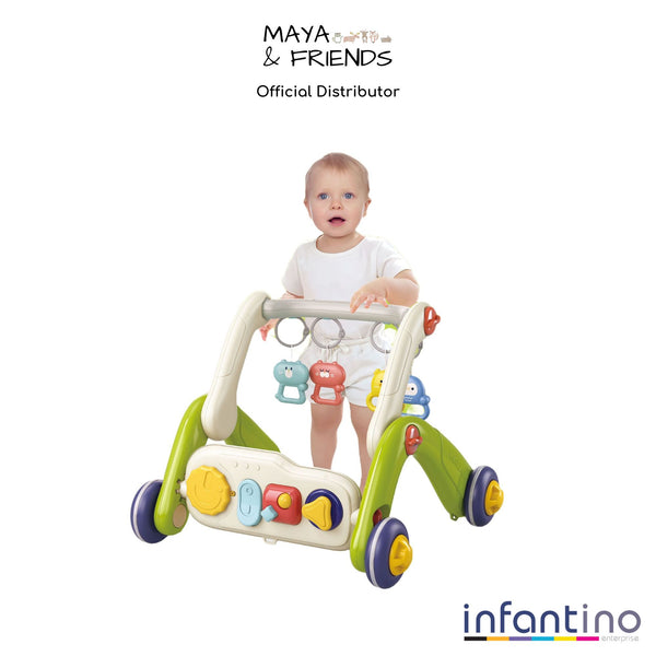 VivaKids 3-in-1 Baby Walker & Activity Play Gym Multicolour