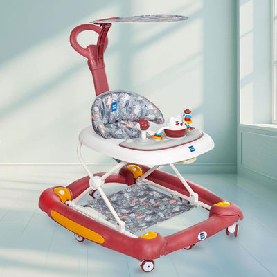 Mee Mee 2-in-1 Baby Walker & Rocker 6–18M Up to 15kg – Red