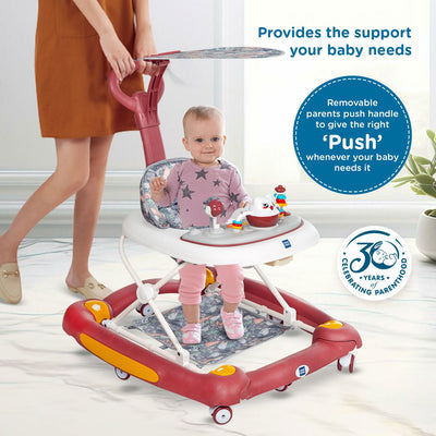Mee Mee 2-in-1 Baby Walker & Rocker 6–18M Up to 15kg – Red