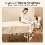 R For Rabbit Marshmallow Smart High Chair For Kids 2-in-1 Abstract Beige