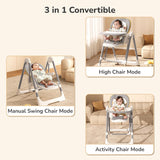 R For Rabbit Marshmallow Smart High Chair For Kids 2-in-1 Abstract Grey