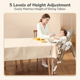 R For Rabbit Marshmallow Smart High Chair For Kids 2-in-1 Abstract Grey
