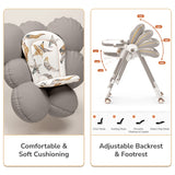 R For Rabbit Marshmallow Smart High Chair For Kids 2-in-1 Abstract Grey