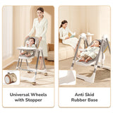 R For Rabbit Marshmallow Smart High Chair For Kids 2-in-1 Abstract Grey